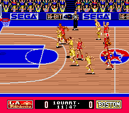 Super Real Basketball screenshot 3 for Sega Mega Drive